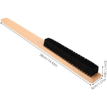 Clothes Cleaning Brush with Bristles and Wood Handle, Two-in-one Design Lint Removing Brush