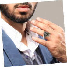 Retro-Herrenring mit Affenkopf, Vintage-Metallring, stylischer Schmuck für Festivals, Partys und den Alltag