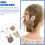 4 elastici per capelli con orecchie di coniglio in peluche, fascette decorative per capelli. 6