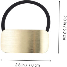 4 stk. metallhårbånd hårstrikker hestehale mansjett stilige ringer for kvinner jenter elastiske holdere metalltau for tykk skolegym