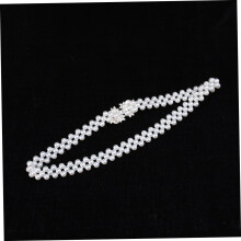 Fashion Women Waist Belt Elastic Rhinestone Pearl Slender Waist Chain for Dress Evening Women Girls