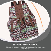 Vintage Canvas Tasche, Retro Rucksack für Reisen, Ethno-Rucksack, lässiger Stil, tragbare Gepäcktasche