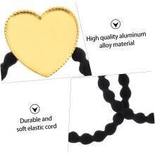 DIY Haargummis, 4 Stück, 3,5 cm, Legierungsrahmen, Haargummis für Mädchen, Freundinnen, Alltag, Partys
