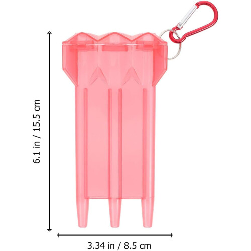 Portable Red Plastic Darts Organizer Case, Lightweight Wear-Resistant Hardshell Storage Box 1