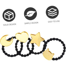 Set di 4 elastici per capelli fai da te con struttura in lega da 3,5 cm, ideali per ragazze, amiche, vita quotidiana e feste.