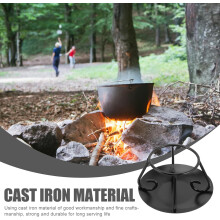 Desktop Pot Holder Cauldron Rack Cast Iron Anti-slip Heat Absorbing Black Stand