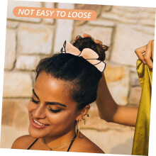4 stuks grote haarbanden met ruches, elastische scrunchies voor vrouwen en meisjes met dik haar, stylingaccessoires voor dagelijkse gelegenheden.