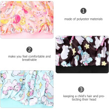 Lot de 4 bonnets de nuit en soie pour garçons et filles, bonnets en satin pour la douche et usage quotidien. Bonnets portables et réutilisables.