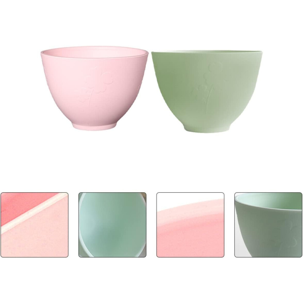 Hkhbjs 4Pcs Beauty Salon Silicone Mask Bowls Diy Mask Stirring Bowls For Household Use For Mixing Facial Includes And Tools
