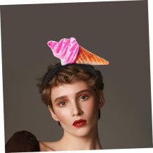 4er-Pack Eiscreme-Stirnbänder, saisonale Partyaccessoires für Jungen und Mädchen, weiche Stirnbänder