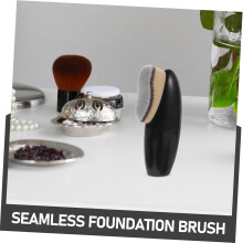 Dichter, kleiner Foundationpinsel für Creme- und Puder-Make-up, schwarzer Gesichtspinsel zum Verblenden von Hauttönen