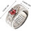 Adjustable Silver Mythical Beast Ring for Men Women, Retro Amulet Band with Wealth Cloud Pattern 2