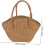 Gewebte Strohhandtasche im Boho-Stil, khakifarben, Schultertasche 6