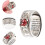 Adjustable Silver Mythical Beast Ring for Men Women, Retro Amulet Band with Wealth Cloud Pattern 5