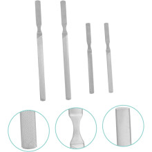 4 limas de manicura para uñas, de acero inoxidable, de calidad profesional para manicura.