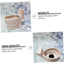 400 ml Kaffeebecher in Toilettenform, Keramik-Wasserglas, originelle, lustige und kreative Tasse in Toilettenform