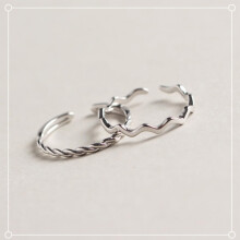 Minimalistischer, feiner Damen-Schwanzring, verstellbar, offene Wellenform, silber- oder weißgoldfarben, modischer Fingerschmuck