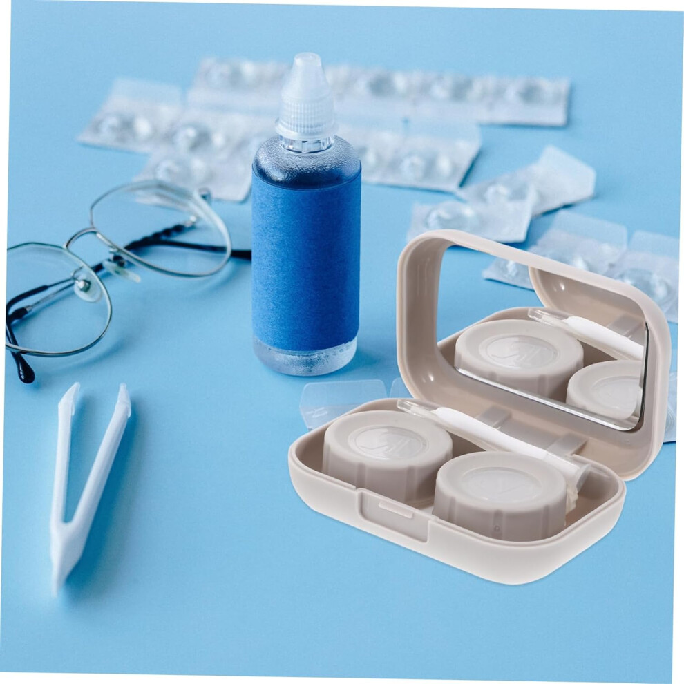 Hkhbjs Travel Contact-Lens Box Cute Small Lens Case Mirror Portable Cosmetic Lens Holder