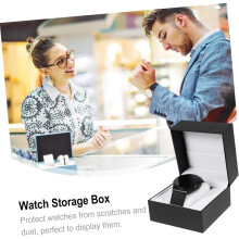 Horlogedoosje voor één horloge, horlogeverpakking, opklapbare sieradendoos voor op reis en om spullen georganiseerd te houden, ideaal als cadeau.