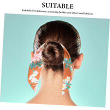 5 pezzi Accessori per capelli retrò Fiocco in raso Elastico per capelli Vintage Nastro per donne e ragazze Elastico Colore casuale