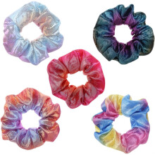 5 elastici per capelli arcobaleno, fermacoda, elastici per capelli da donna e ragazza, colore casuale