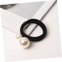10 elastici per capelli con perle per donne e ragazze, elastici singoli e doppi con perle, accessori decorativi per l'uso quotidiano
