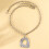 Edgy Irregular Shape Metal Pendant Necklace Oversized 1