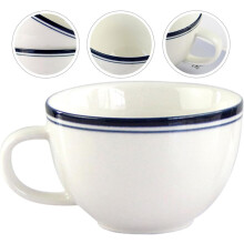 Trinkbecher, Teetasse, blau, Keramik, praktisch, vielseitig, schlicht, dekorativ, elegant, für Büro oder Café.