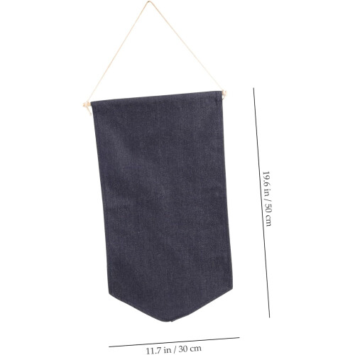 Wandbehang, Denim-Abzeichen-Display-Organizer, dekorative leere Flagge 1