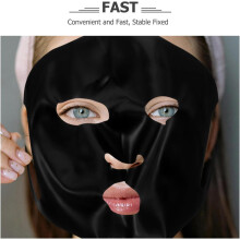 5 Stück schwarze Silikon-Gesichtsmaskenüberzüge, wiederverwendbare 3D-Ohrmaskenhalter zum Aufhängen