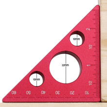 3-teiliges Winkellineal aus Aluminiumlegierung für die Holzbearbeitung, verdicktes metrisches Schreinerlineal, unverzichtbares Werkzeug
