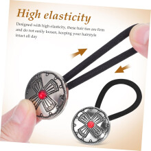 6 fasce per capelli ricci, elastici spessi per capelli per ragazzi e ragazze, fermacoda in stile western per ragazze, accessori boho