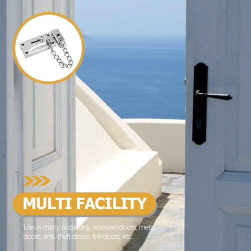 Türsicherung mit Bohrkette aus Edelstahl