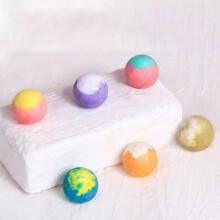 6pcs Herbal Essential Oil Foot Bath Bombs Fast Dissolving Bath Salt Balls for Foot Care and Relaxation for Home Use