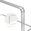 Desk Divider Student Privacy Shield 40x30cm White Metal Moveable Partition Panel 3
