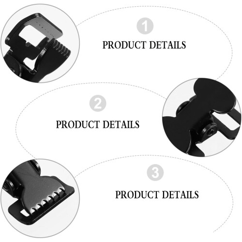 5Pcs Black 2Mm Thick Webbing Clamp Buckles Grade Iron Fixation Clips