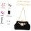 Borsa da sera elegante, perfetta per banchetti e feste, con strass e realizzata in morbido tessuto nero. 4