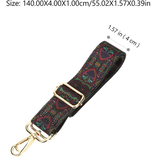 Floral Pattern Banjo Strap Adjustable Guitar Strap Polyester Material 1