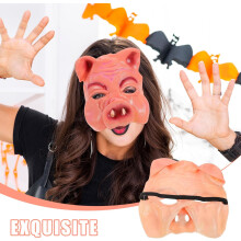 Máscara de cerdo aterradora para Halloween, máscaras de animales para disfraces de adultos, fiesta de cosplay.