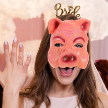 Strašidelná prasečí maska na Halloween, zvířecí kostým, masky pro dospělé, cosplay, párty