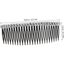 5pcs Rhinestone Comb for Hair Styling Simple Bang Hair Comb Water Drill Insert for Daily Use
