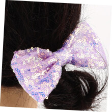 6pcs Glitter Hair Bow Clips Sequin Bow Clips Glitter Barrettes for Birthday Parties Festivals Showers Cute Hair Accessories for Little Girls