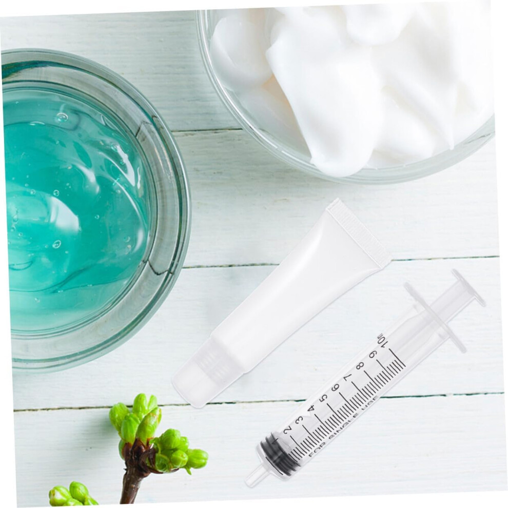Hkhbjs Clear Lip Gloss Tubes With Syringe For Refillable Diy Lip Balm Plastic Cosmetic Containers