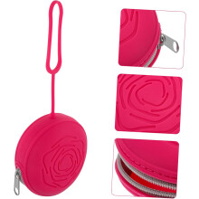Aufbewahrungsbox, tragbare Tasche für Damen, wiederverwendbarer Silikon-Tragehalter, Rosendesign, praktisch