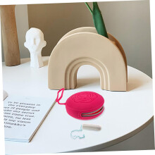 Opbergdoos, draagbare etui voor dames, herbruikbare siliconen draagtas met rozendesign, handig in gebruik.