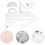 8pcs Geometry Ruler Set 15cm 30cm Incluindo Protractor, Triângulo e Ferramentas de Borda Reta 7