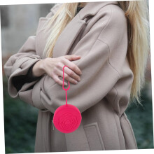 Opbergdoos, draagbare etui voor dames, herbruikbare siliconen draagtas met rozendesign, handig in gebruik.