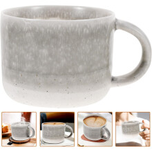 Keramik-Kaffeebecher mit Henkel, 250 ml, klassisch-elegantes Design, wiederverwendbar, geeignet
