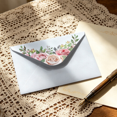 Enveloppes à motifs de fleurs délicates, 100-clou de girofle 2