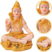 Goldene Shiva-Statue aus Kunstharz zur Tempeldekoration mit feiner Oberflächenbehandlung und langer Lebensdauer